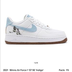 Womens Air Force 1 '07 SE 'Indigo'. Size 9.